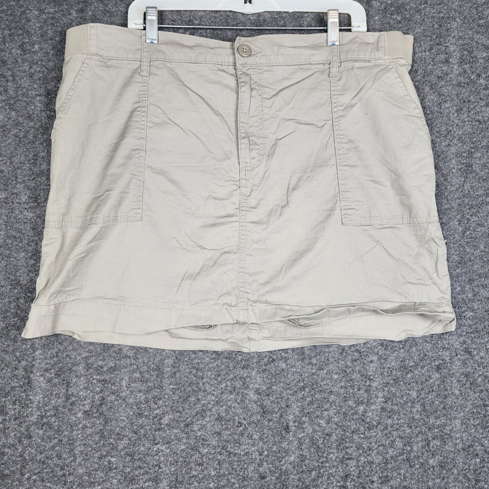 Lee Skort Women 20M Khaki Beige Elastic Back Cotton Blend Casual‎ Utility